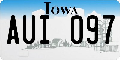 IA license plate AUI097