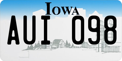 IA license plate AUI098
