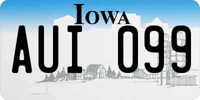 IA license plate AUI099