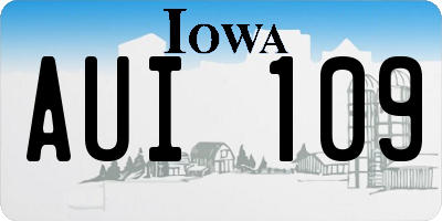 IA license plate AUI109