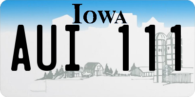 IA license plate AUI111