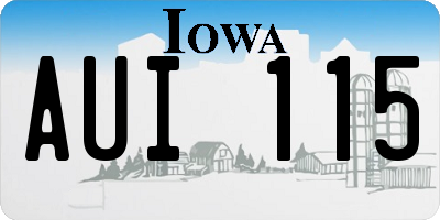 IA license plate AUI115