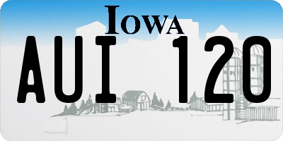 IA license plate AUI120