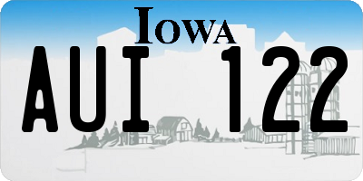 IA license plate AUI122