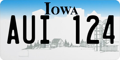 IA license plate AUI124