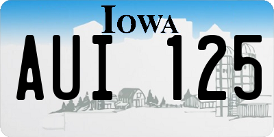 IA license plate AUI125