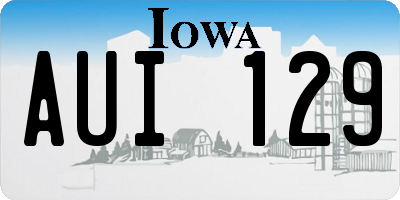 IA license plate AUI129