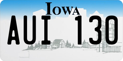 IA license plate AUI130