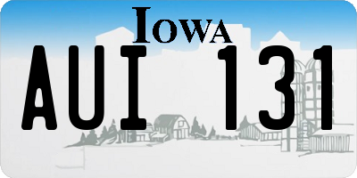 IA license plate AUI131