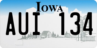 IA license plate AUI134