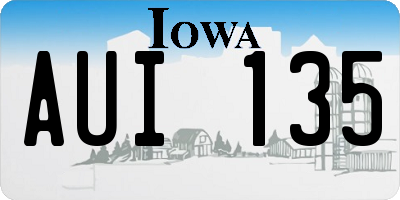 IA license plate AUI135