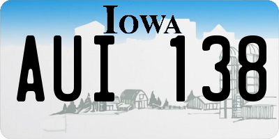 IA license plate AUI138