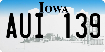 IA license plate AUI139