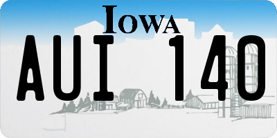 IA license plate AUI140