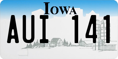 IA license plate AUI141