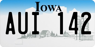 IA license plate AUI142