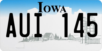 IA license plate AUI145