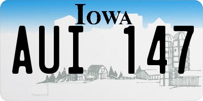 IA license plate AUI147