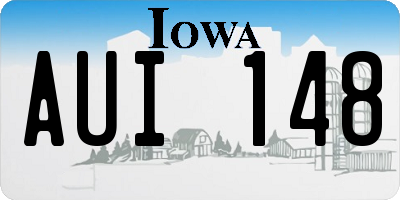 IA license plate AUI148