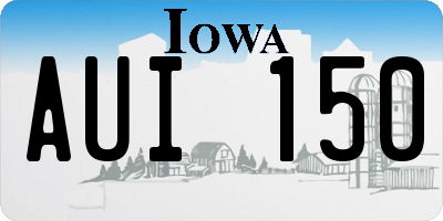 IA license plate AUI150