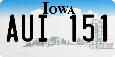 IA license plate AUI151