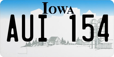 IA license plate AUI154