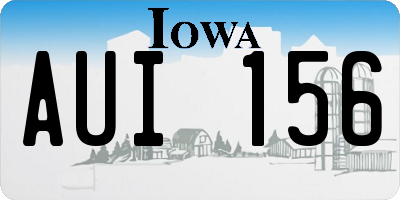 IA license plate AUI156