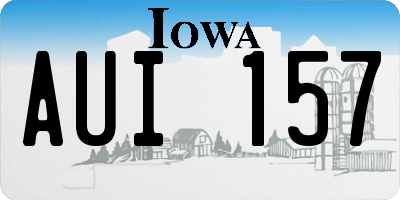 IA license plate AUI157