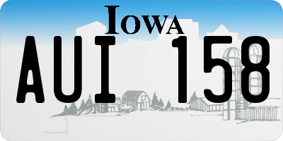 IA license plate AUI158