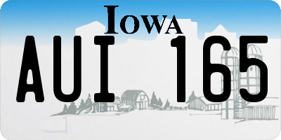 IA license plate AUI165