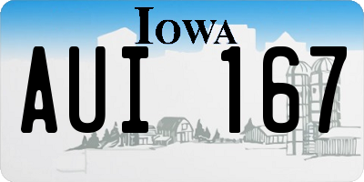 IA license plate AUI167