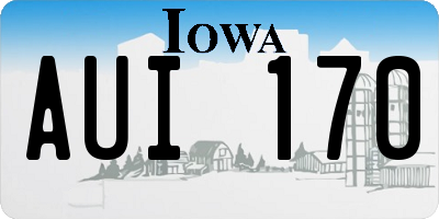 IA license plate AUI170
