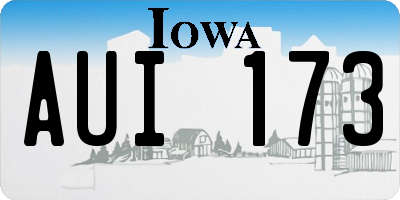 IA license plate AUI173