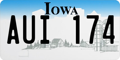 IA license plate AUI174