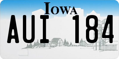 IA license plate AUI184