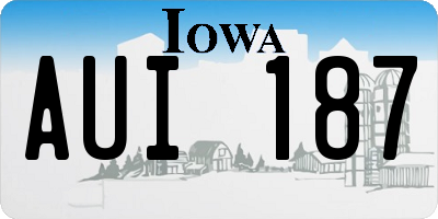 IA license plate AUI187