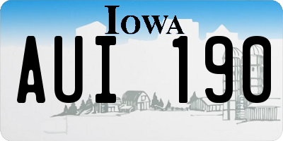 IA license plate AUI190