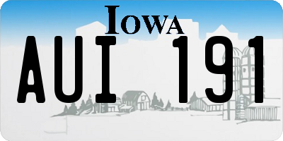 IA license plate AUI191