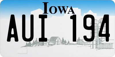 IA license plate AUI194