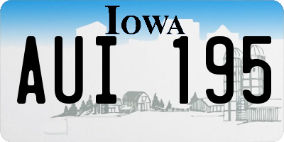 IA license plate AUI195