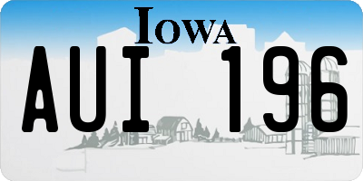 IA license plate AUI196