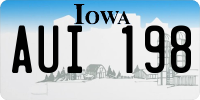 IA license plate AUI198