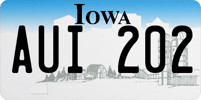 IA license plate AUI202