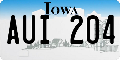 IA license plate AUI204