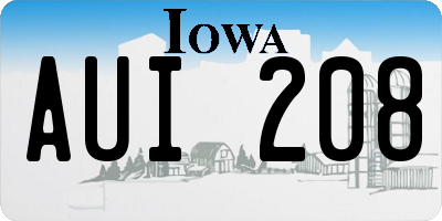 IA license plate AUI208