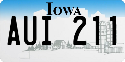IA license plate AUI211