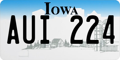 IA license plate AUI224