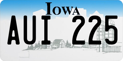 IA license plate AUI225