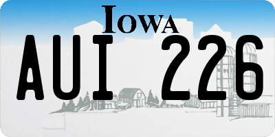 IA license plate AUI226