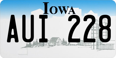 IA license plate AUI228